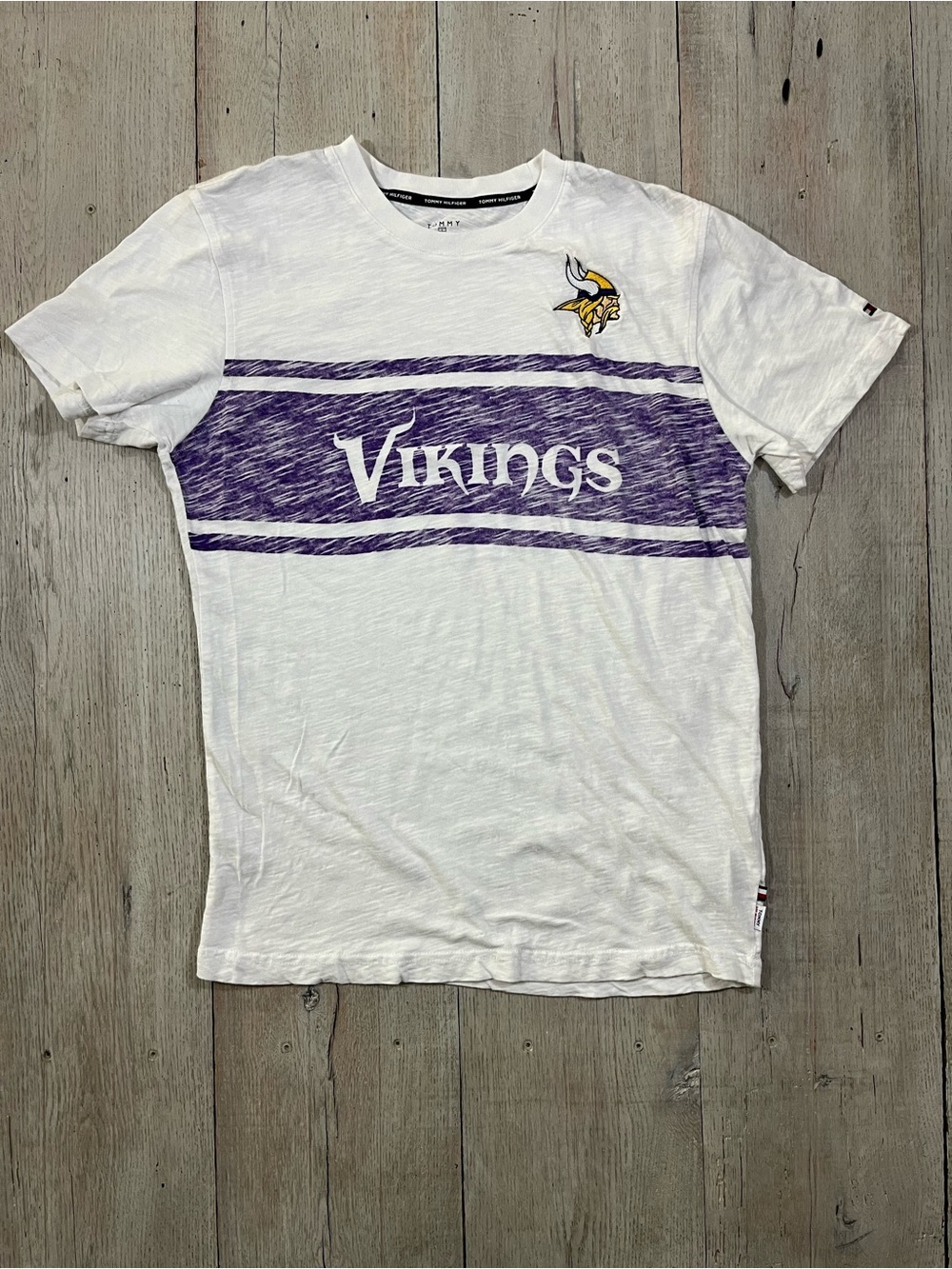 Tommy Hilfiger Minnesota Vikings White Cotton Tshirt Size S
